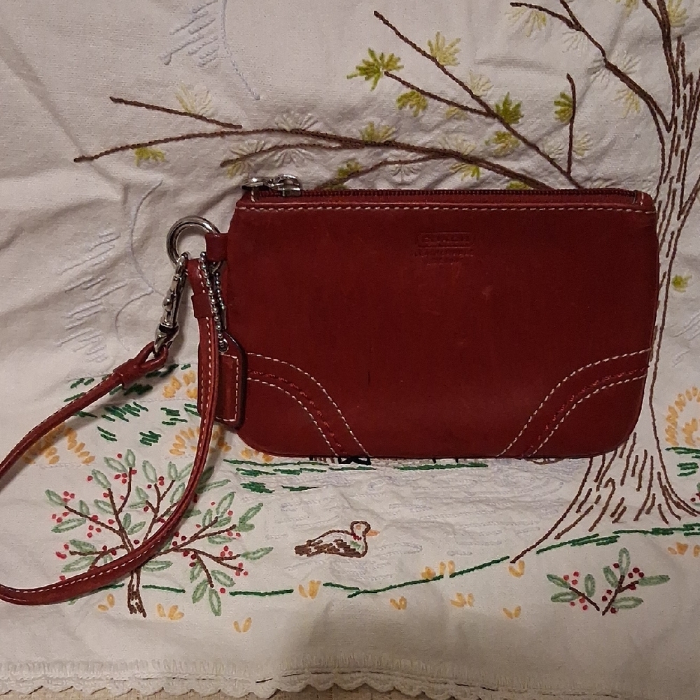 Coach Leather Wristlet